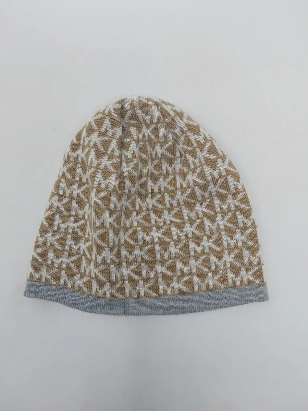 Michael Kors Logo Beanie Women's Hat Cap Cream Gold OS Lightweight